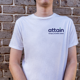 White ATC Everyday Cotton Tee S (Blue Logo) buy at ThingsEngraved Canada