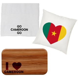 Go Cameroon Go Towel, Pillow, and Cutting Board Set buy at ThingsEngraved Canada
