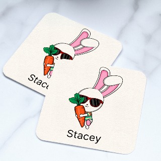 Cool Easter Bunny Coaster 3 buy at ThingsEngraved Canada
