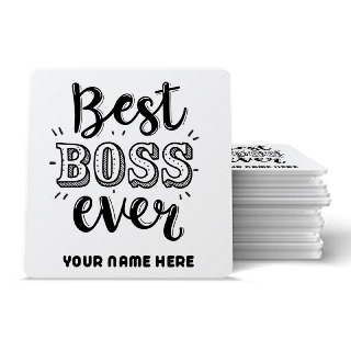 Personalized Best Boss Ever Coaster