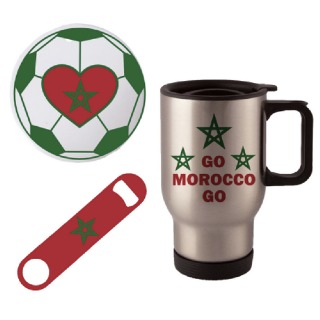Go Morocco Go Travel Mug with Ornament and Bottle Opener buy at ThingsEngraved Canada