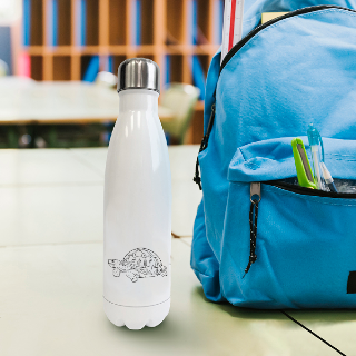 White Water Bottle - 32oz Stainless Steel Turtle with Custom Engraving buy at ThingsEngraved Canada