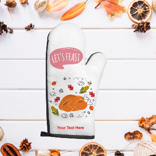 Let's Feast Thanksgiving Oven Mit buy at ThingsEngraved Canada