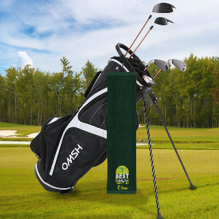 Golf Towel with Custom Embroidery - Forest Green