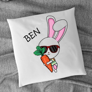 Easter Bunny Square Cushion with Filling 3