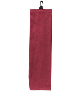 Golf Towel with Custom Embroidery - Burgundy