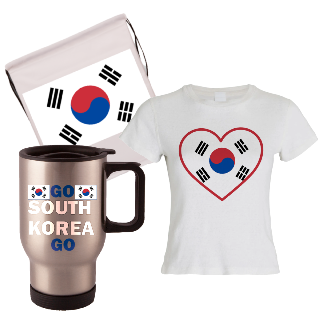 Go South Korea Go Travel Mug, Drawstring Bag, and T-Shirt Set for Her