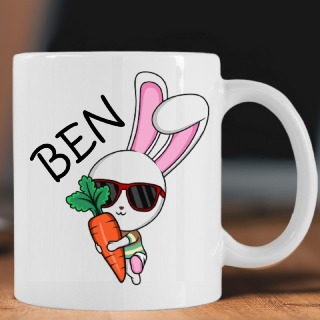 Easter Bunny Ceramic Mug 11 oz 3