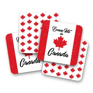 Bonne Fête du Canada Set of 4 Coasters