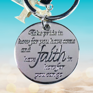 Faith Keychain with Custom Engraving