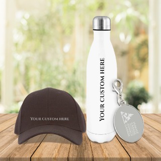 Humane Canada Charm with Custom Water Bottle and Hat buy at ThingsEngraved Canada