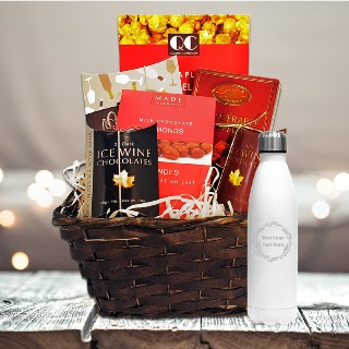 Sweet Basket I with Custom Water Bottle buy at ThingsEngraved Canada