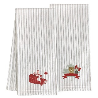 Canadian Tea Towels with Custom Embroidery