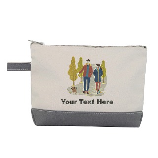 Fall Embroidered Personalized Makeup Bag buy at ThingsEngraved Canada