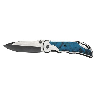 Custom Engraved Pocket Knife Blue Camo Handle buy at ThingsEngraved Canada