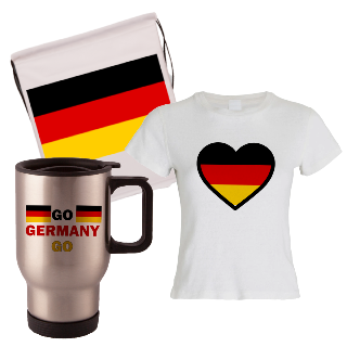 Go Germany Go Travel Mug, Drawstring Bag, and T-Shirt Set for Her
