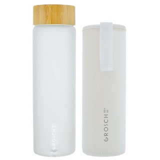 GROSCHE Venice Glass Water Bottle with Custom Engraving - Frosted Glass
