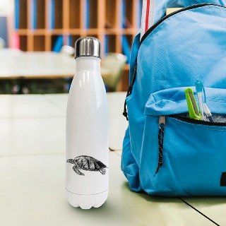 White Water Bottle - 32oz Stainless Steel Turtle with Custom Engraving buy at ThingsEngraved Canada