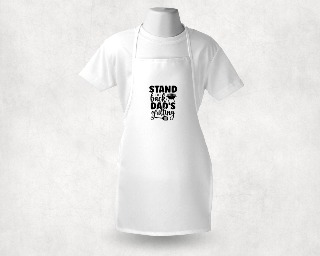 Stand Back, Dads Grilling White Adult Apron buy at ThingsEngraved Canada