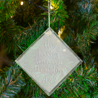 Crystal diamond ornament