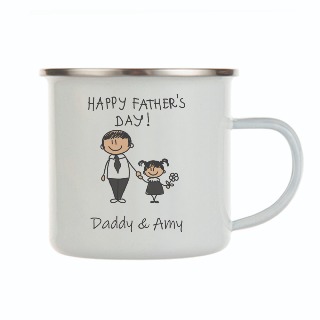 Happy Father's Day Enamel Personalized Mug from Daughter buy at ThingsEngraved Canada