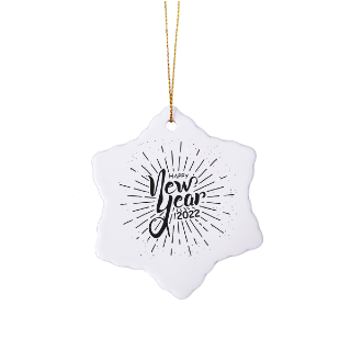 Custom Snow Flake Shaped Double Sided Christmas Ornament - Bloomex VIP buy at ThingsEngraved Canada