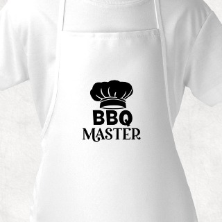 BBQ Master White Adult Apron buy at ThingsEngraved Canada