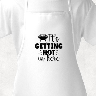 It's Getting Hot In Here White Adult Apron buy at ThingsEngraved Canada