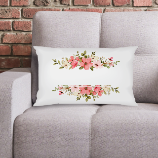 Floral Pillow with Custom Name buy at ThingsEngraved Canada