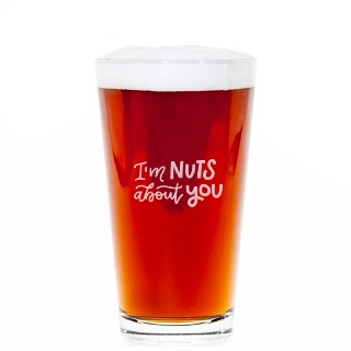Custom Nuts About You Beer Pilsner 16oz buy at ThingsEngraved Canada