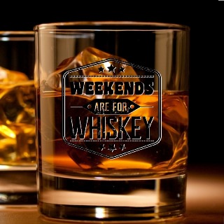 Whiskey Quotes Heavy Base Rocks Glass 11oz with Black Engraving buy at ThingsEngraved Canada