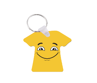 Custom Smilng Face T-shirt Keyring