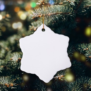 Double side sublimation Ceramic Ornament  - Star Shaped