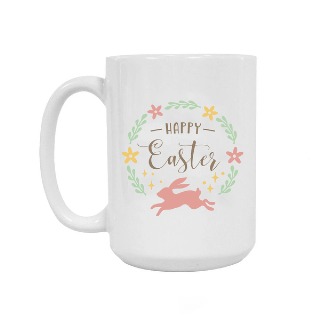 Happy Easter Ceramic Mug 15oz buy at ThingsEngraved Canada