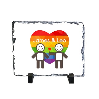 LGBTQ2S+ Decor Slate with Custom Names buy at ThingsEngraved Canada