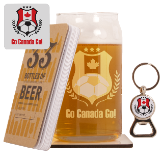 Beer Testing Book,  Beer Can Glass and Photo Coaster with Bottle Opener set buy at ThingsEngraved Canada