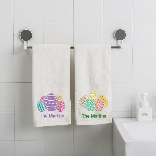 Easter Egg Bath Towel - Set of 2 buy at ThingsEngraved Canada