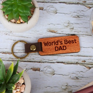 Rose Wood Keychain buy at ThingsEngraved Canada