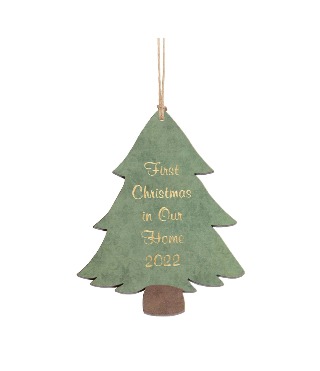 Christmas tree wood ornament buy at ThingsEngraved Canada