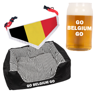 Go Belgium Go Pet Pack with Beer Glass buy at ThingsEngraved Canada