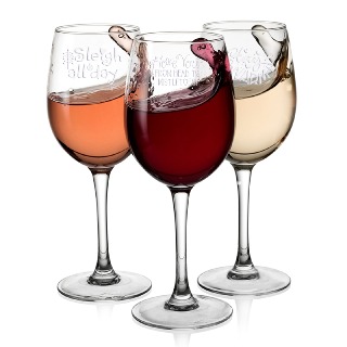 Christmas Wine glass - Set of 3 buy at ThingsEngraved Canada