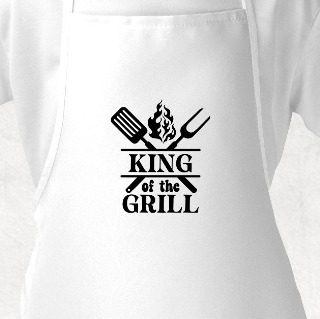 King Of The Grill White Adult Apron buy at ThingsEngraved Canada