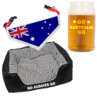 Go Australia Go Pet Pack with Beer Glass buy at ThingsEngraved Canada