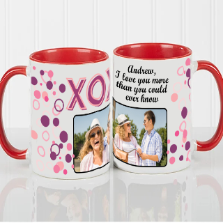 Valentine's Day XOXO Mug - 15oz Red buy at ThingsEngraved Canada