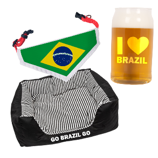 Go Brazil Go Pet Pack with Beer Glass buy at ThingsEngraved Canada
