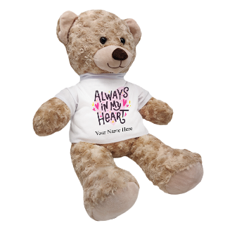 Always in My Heart Teddy Bear with Custom Name