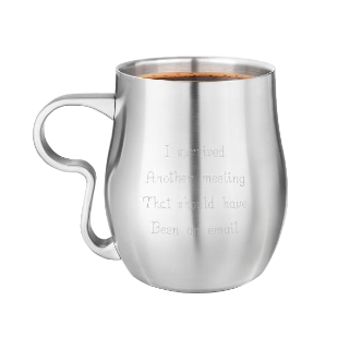 Custom Engraved Stainless Steel Curvy Cup - 17oz