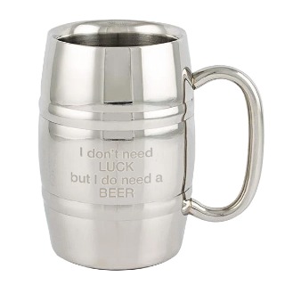 I Don't Need Luck Stainless Steel Double Walled Stein buy at ThingsEngraved Canada