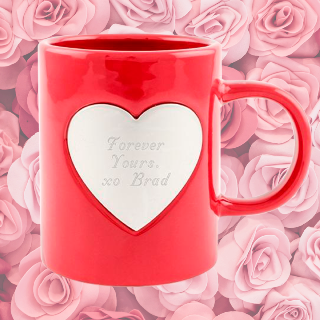 Personalized Red Heart Ceramic Mug