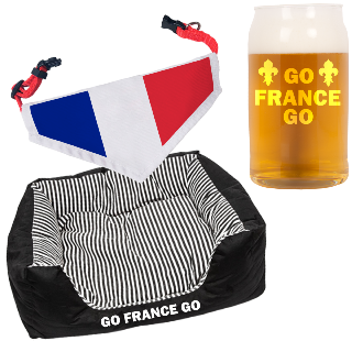Go France Go Pet Pack with Beer Glass buy at ThingsEngraved Canada